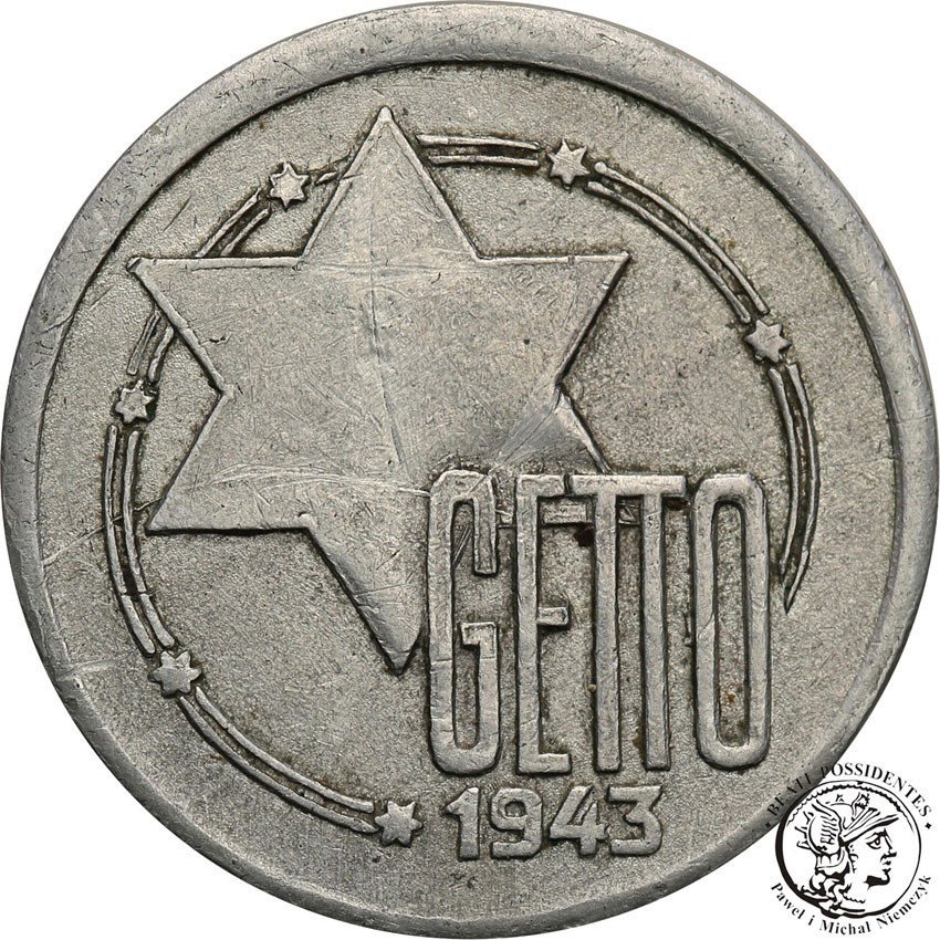 Getto Łódź. 10 Marek 1943 aluminium - odmiana 9/4